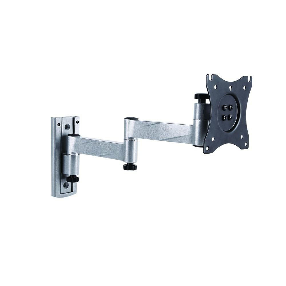 Vechline Tv mounting bracket Wall mount bracket For screen sizes up to 27 inch Maximum screen weight - 15kg Dimensions (closed) - 220 x 250 mm Maximum Extension - 385 mm Wall fixing dimensions - 60 x 170mm